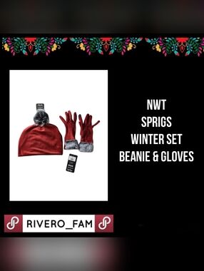 NWT | SPRIGS | WINTER SET | BEANIE & GLOVES
